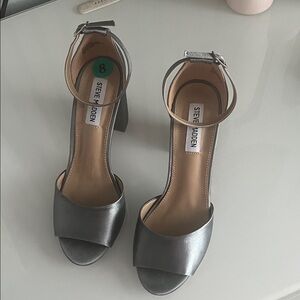 Steve Madden Charcoal Open-Toe Heels